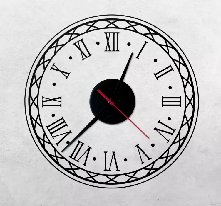 Klassiek romeins ontwerp sticker klok - TenStickers