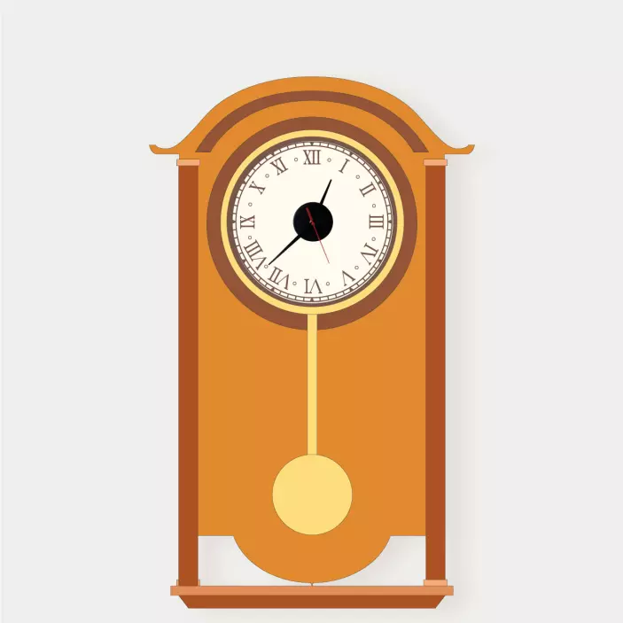 Klassieke slinger sticker klok - TenStickers