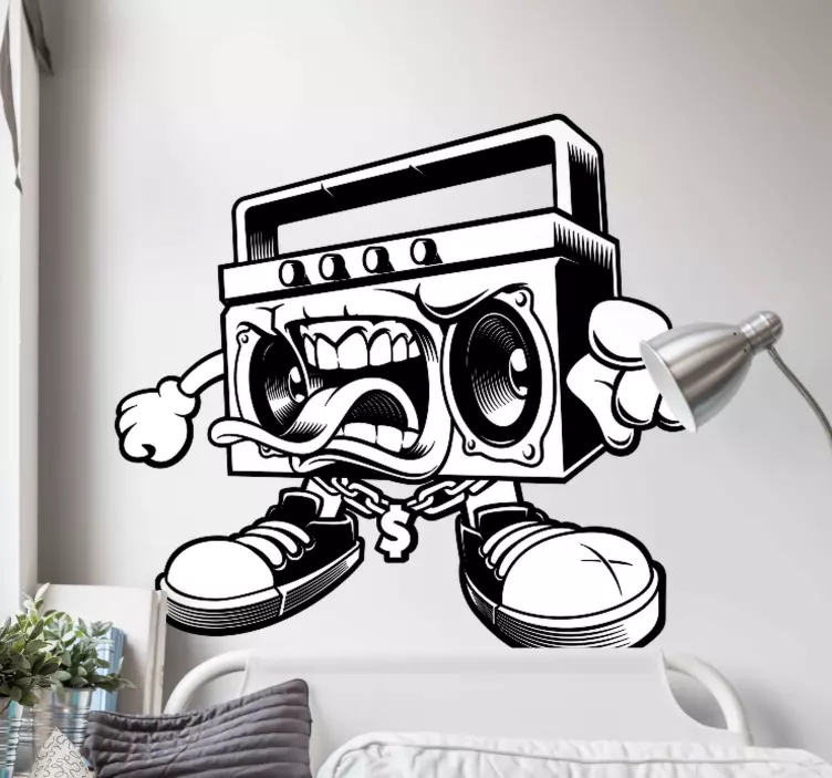 Kleine stickers Graffiti boombox - TenStickers