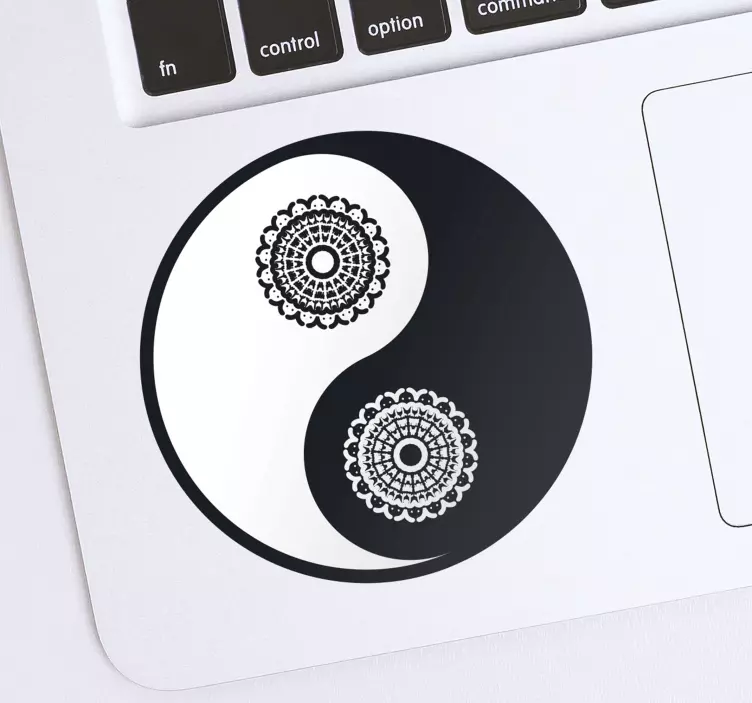 Laptop sticker kleine Ying yang  - TenStickers