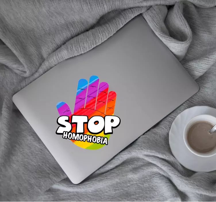 Stop homofobie laptop sticker - TenStickers