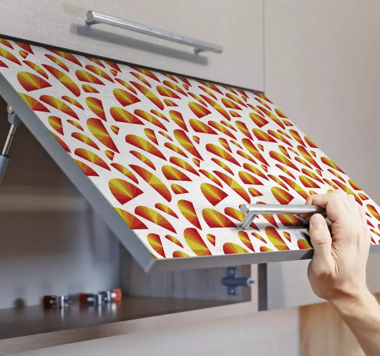 Kleurrijk hartpatroon liefde sticker - TenStickers