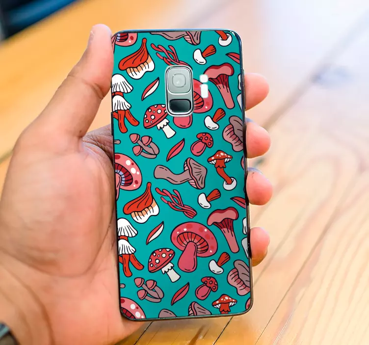 Kleurrijk paddenstoelenconcept samsung sticker - TenStickers