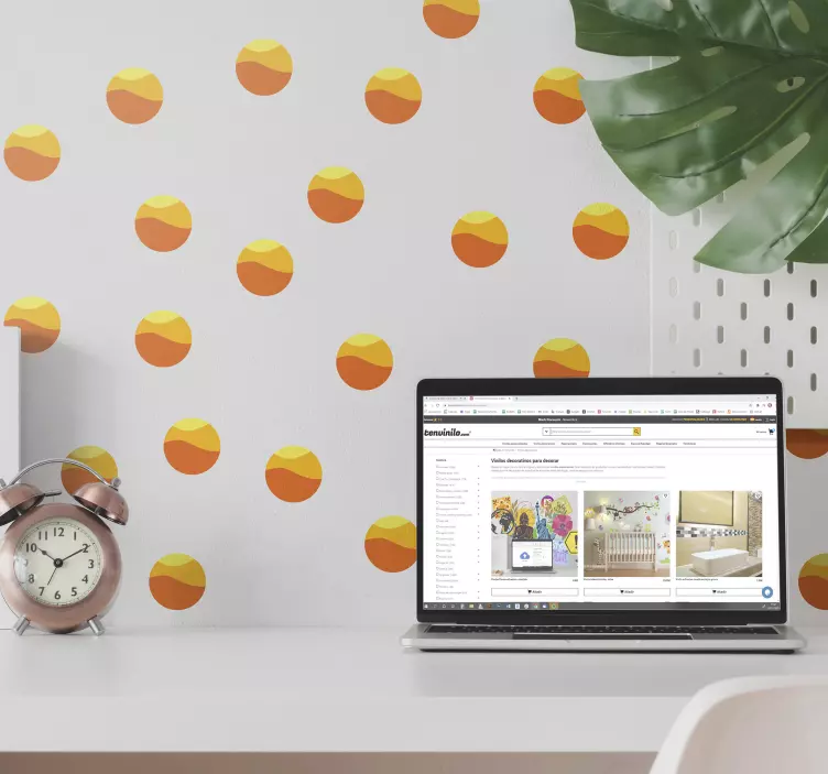 Kleurrijke cirkelpatronen sticker geometrische vormen - TenStickers