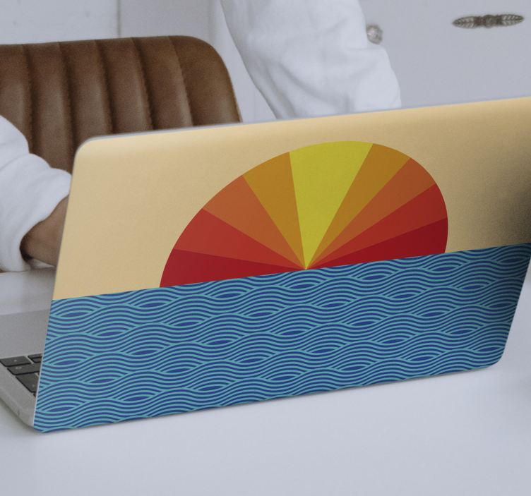 Kleurrijke zonsondergang laptop sticker - TenStickers
