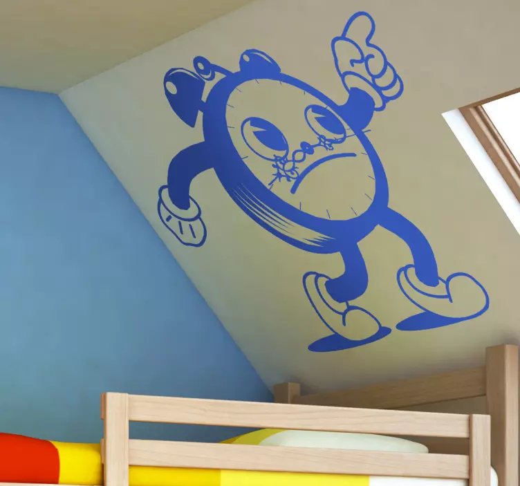 Klok wekker sticker - TenStickers