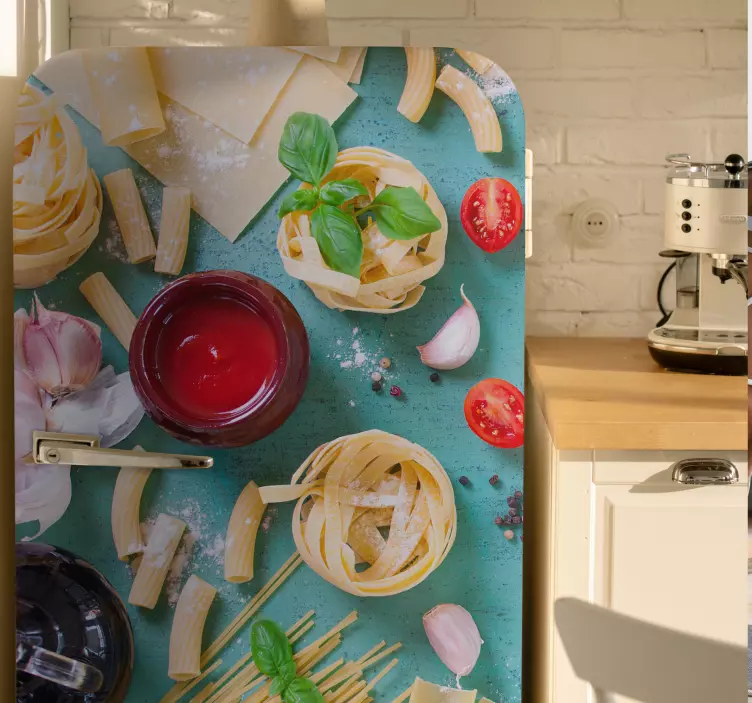 Koelkast sticker foto van eten - TenStickers