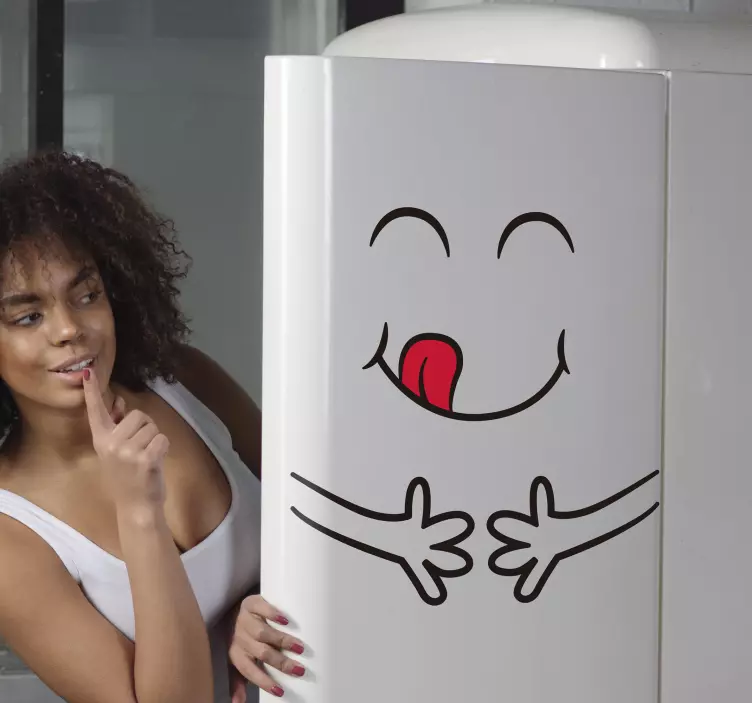 koelkaststicker vrolijke smiley - TenStickers