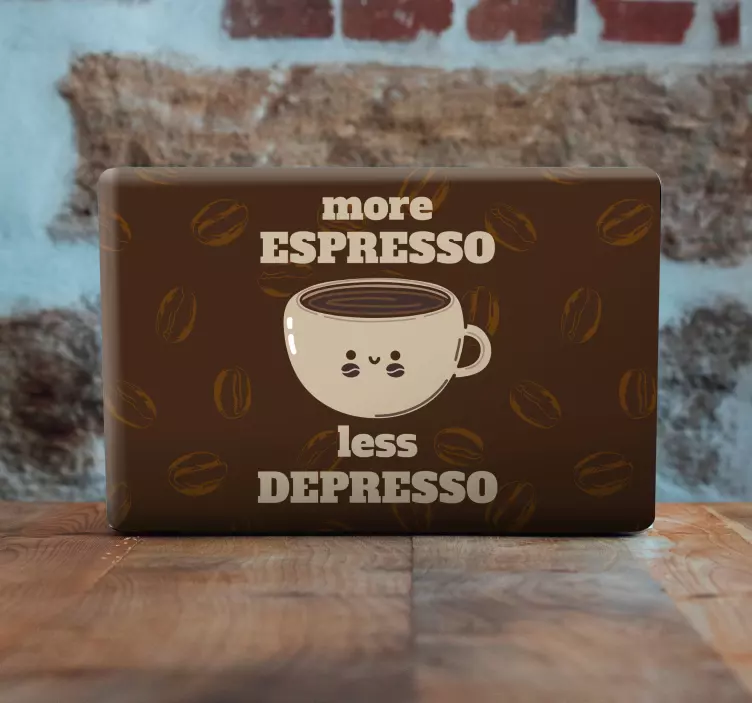 Meer espresso laptop sticker - TenStickers