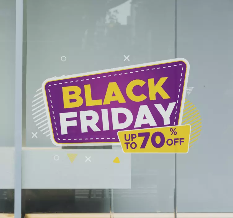 Kortingsmelding black friday sticker - TenStickers