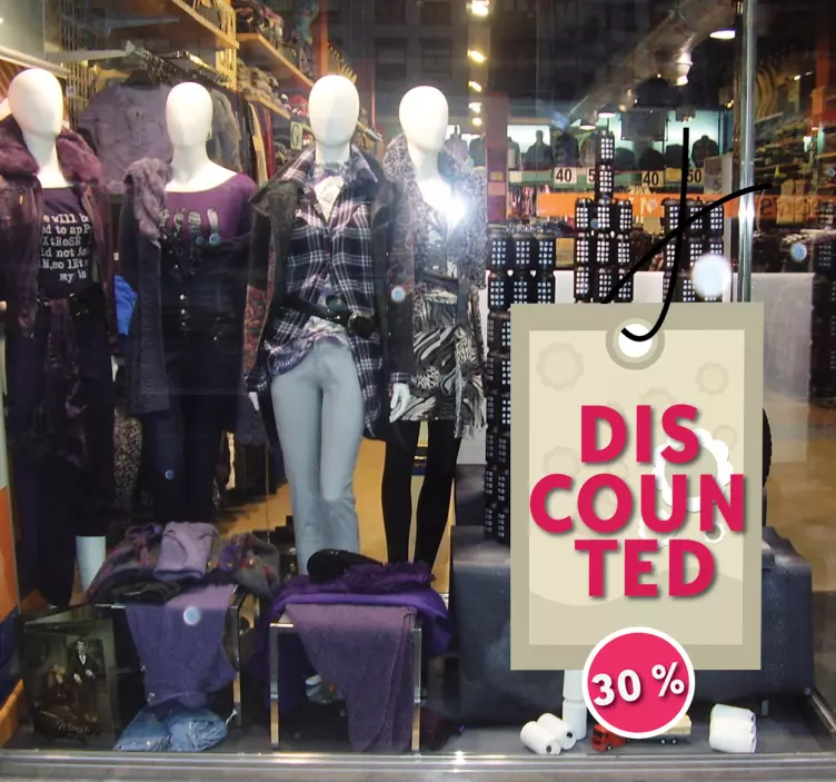 Kortingsprijs korting sticker - TenStickers