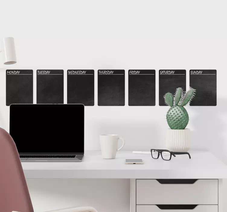 Krijtbord agenda sticker - TenStickers