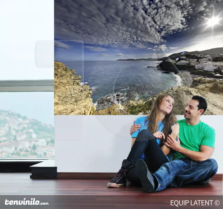 kust uitzicht sticker - TenStickers