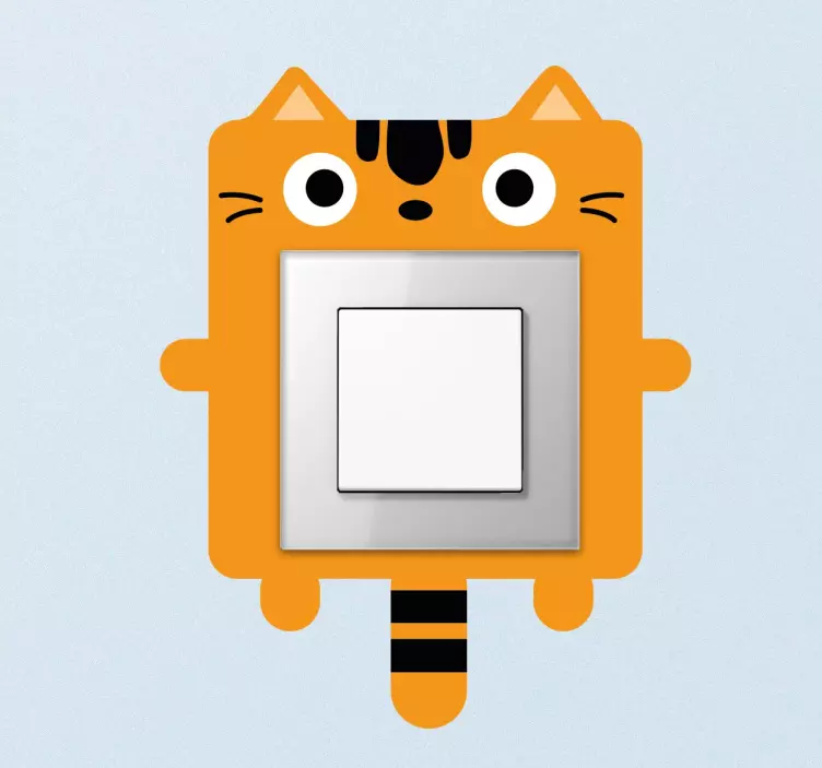 Lamp Schakelaar Sticker Kat - TenStickers