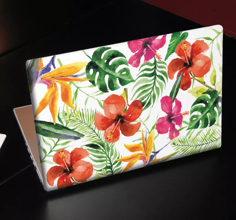 Laptop sticker bloemen en planten - TenStickers