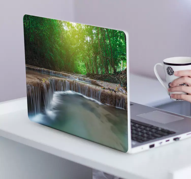 Bloemen laptop skin bos - TenStickers