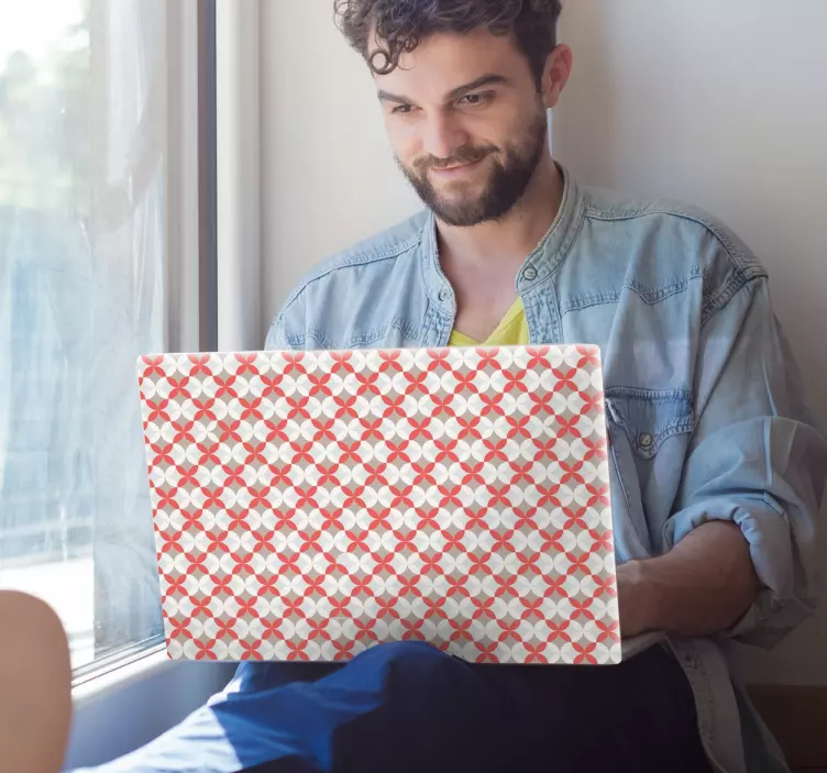 Laptop Sticker Geometrisch Sjabloon - TenStickers