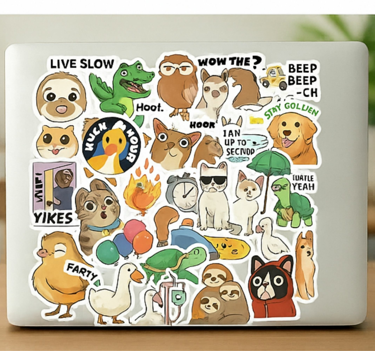Laptop sticker grappig - TenStickers