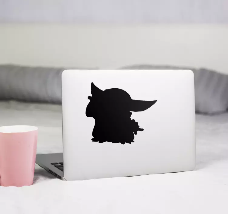 Laptop sticker karakter silhouet kunst - TenStickers
