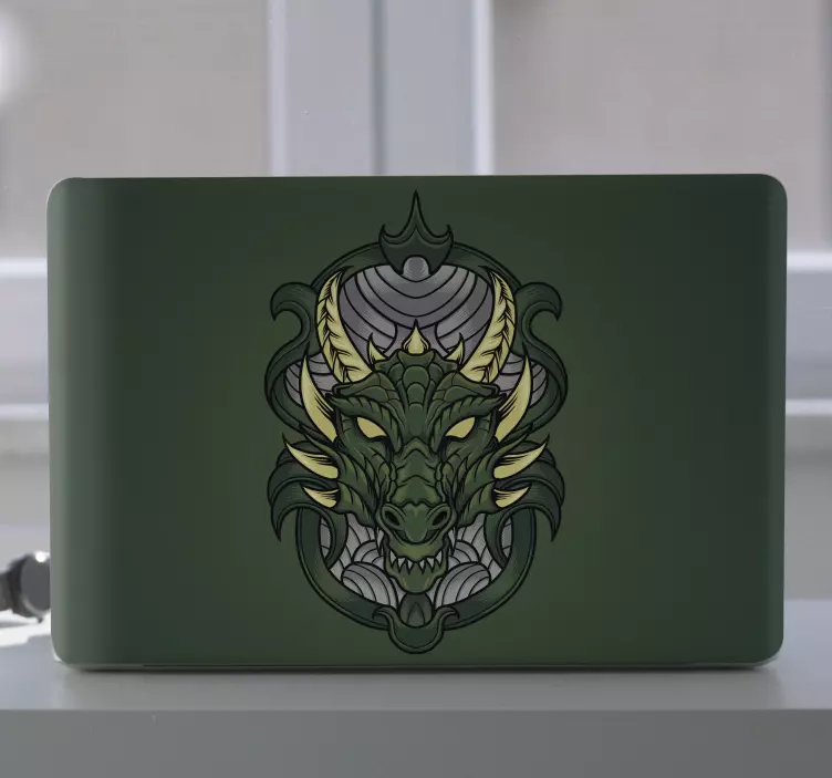 Laptop sticker mythisch draak embleem - TenStickers