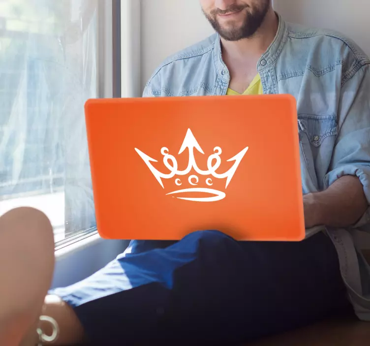 Laptop sticker oranje - TenStickers