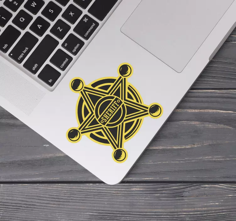 Laptop sticker sheriff ster badge - TenStickers