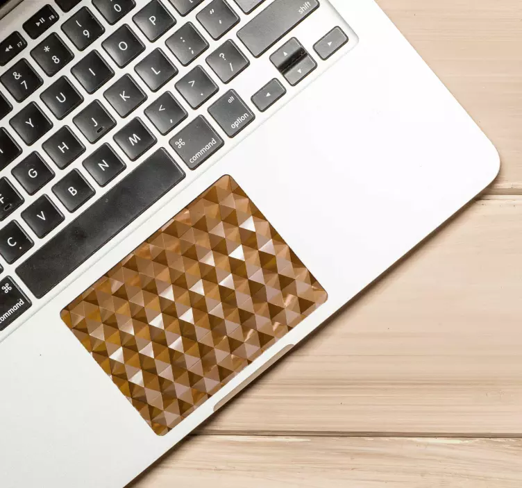 Laptop sticker touchpat bruin patroon - TenStickers