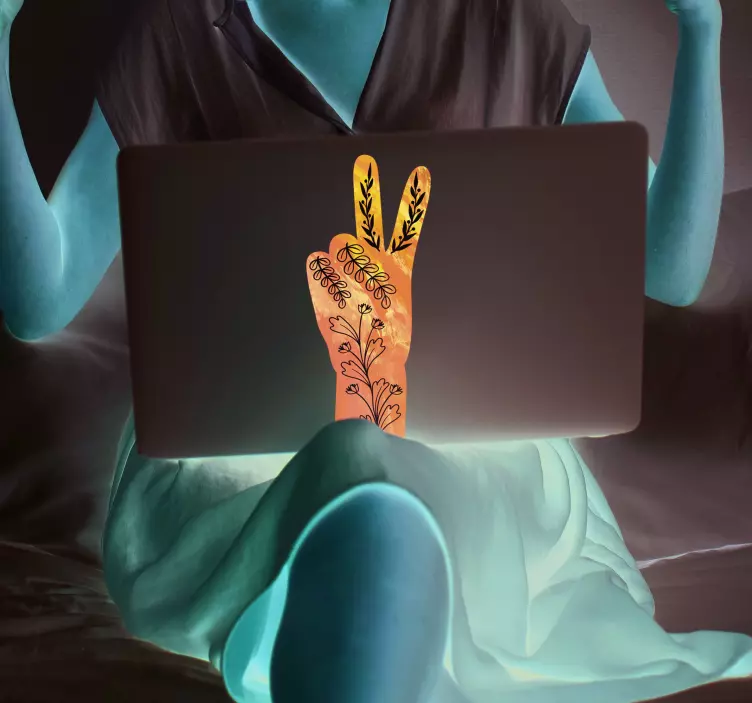 Laptopsticker V de la Victoire - TenStickers