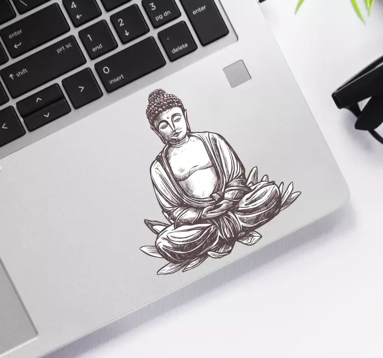 Laptop sticker van Buddha - TenStickers