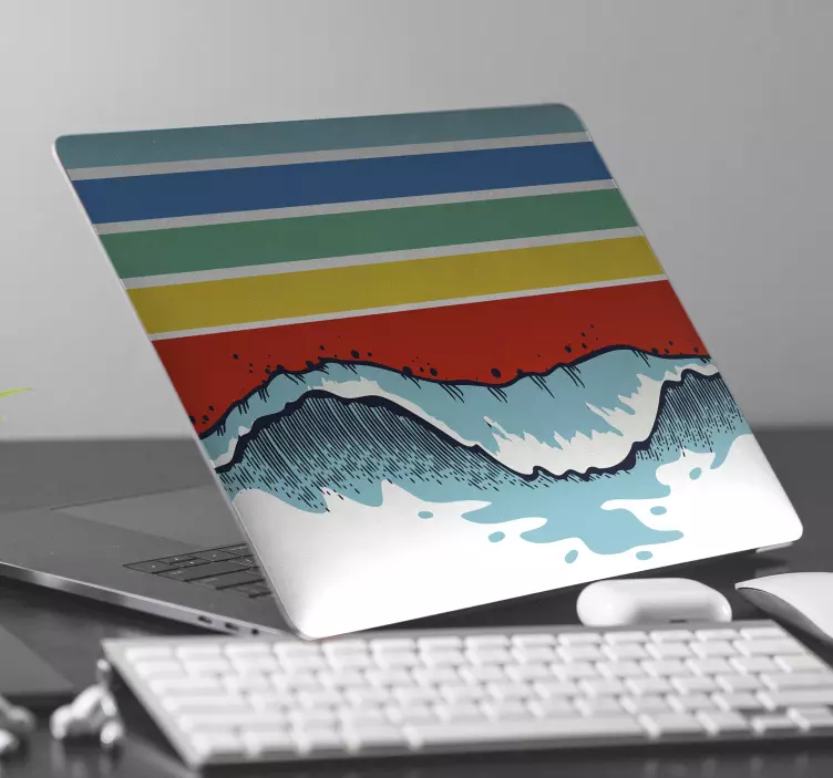 Laptop sticker vibrant golf motief - TenStickers