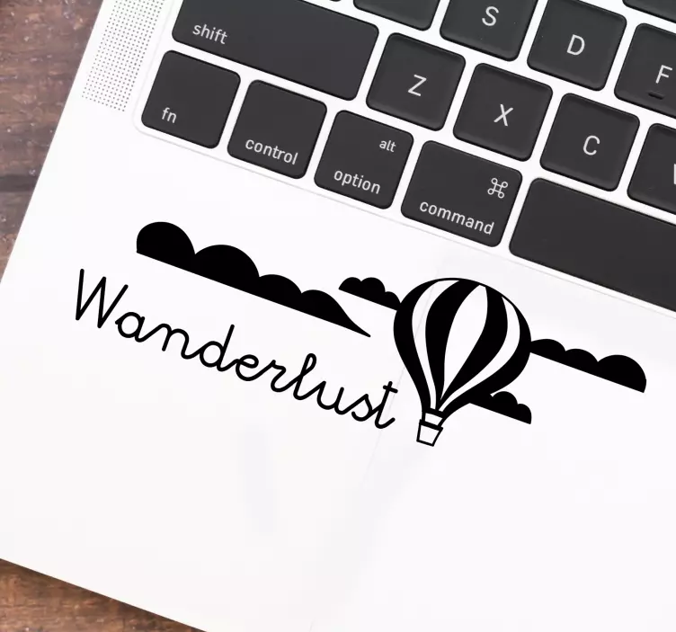 Laptop sticker wanderlust luchtballon - TenStickers