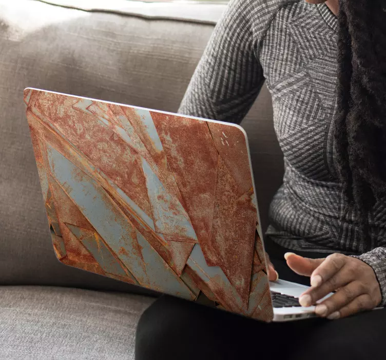 Laptopsticker roestig staal - TenStickers