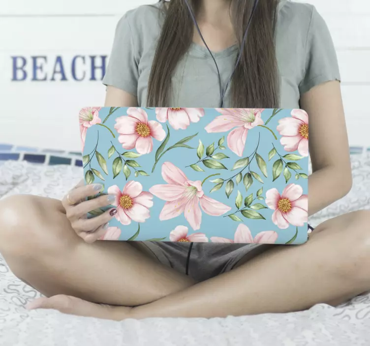 Laptopsticker romantische vintage decoratie - TenStickers