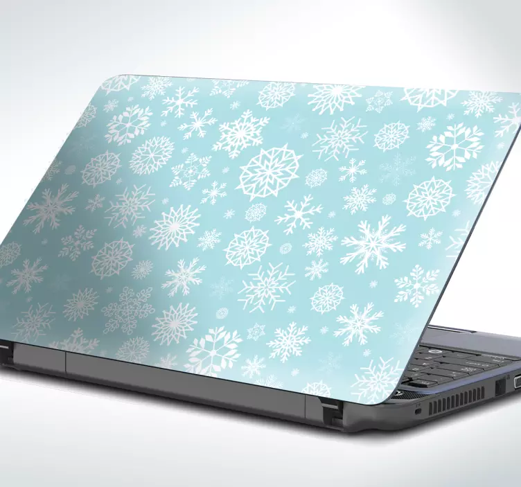 Laptop skin sneeuwvlokken - TenStickers