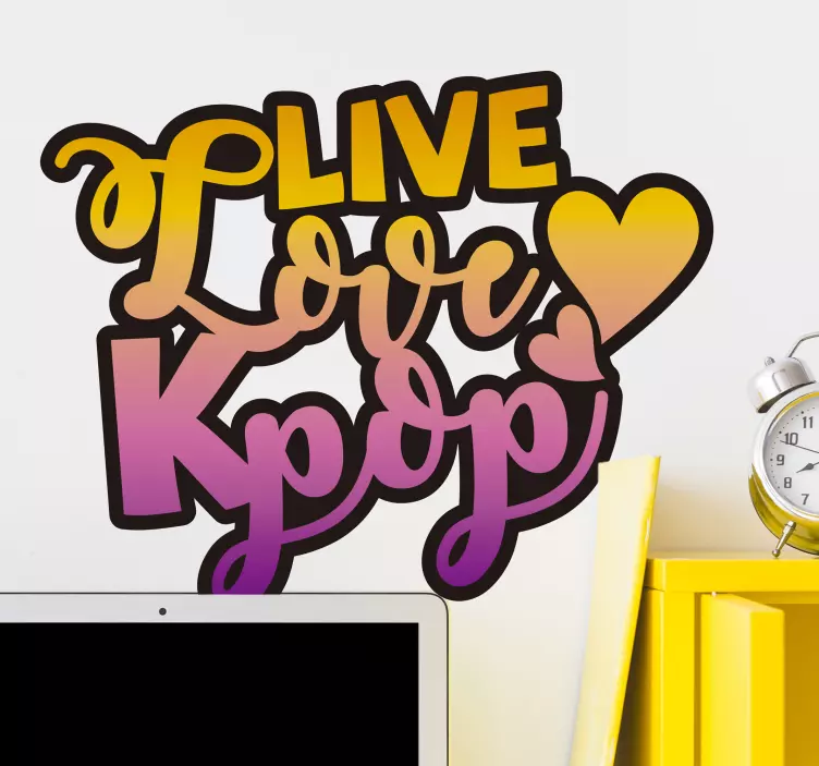 Leef liefde kpop pop sticker - TenStickers