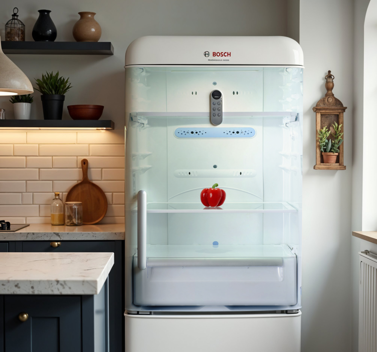 Lege planken koelkast sticker - TenStickers