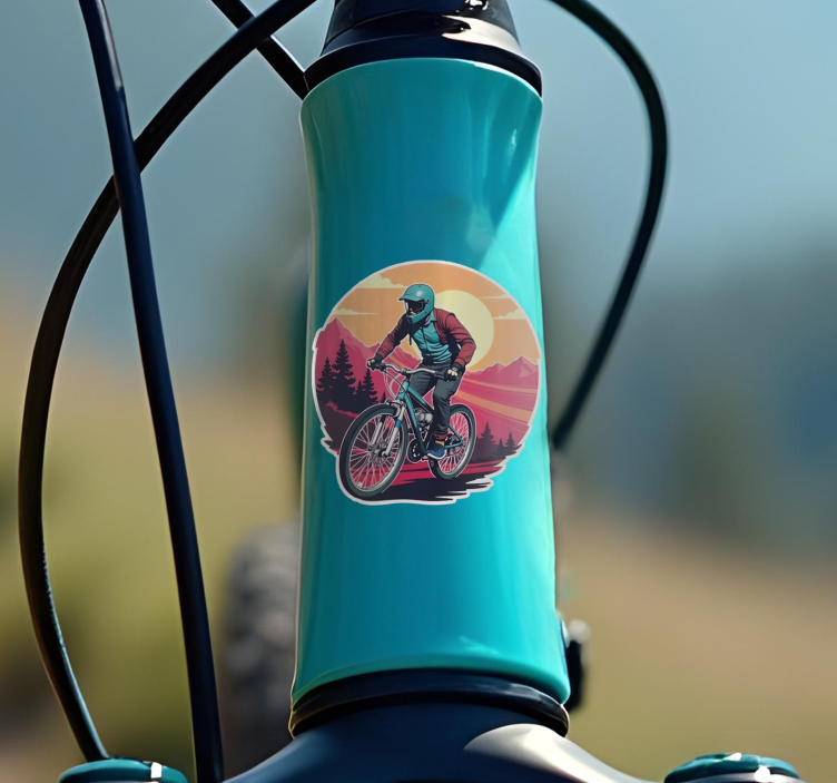 Leuke zomer fiets sticker - TenStickers