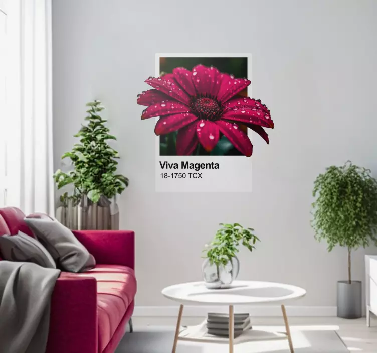 "Levend Magenta" kleur Muursticker - TenStickers