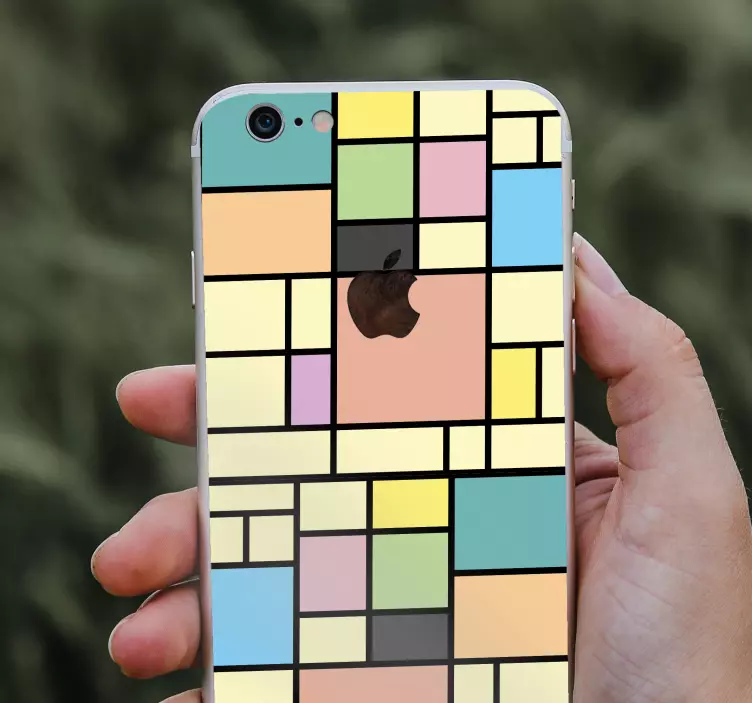 Levendig geometrisch element iPhone sticker - TenStickers