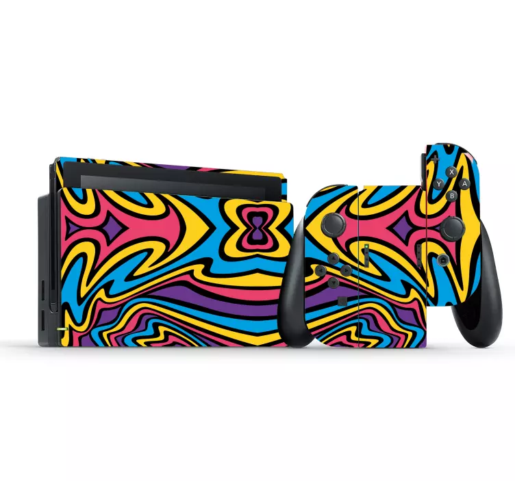 Levendig kleurrijk ontwerp nintendo sticker - TenStickers