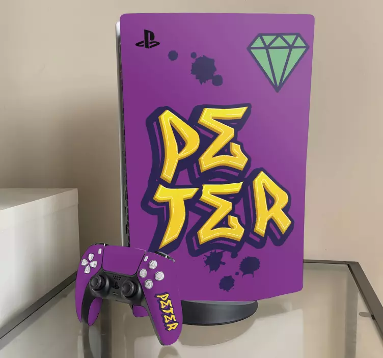 Naam voor gaminggraffiti ps5 sticker - TenStickers