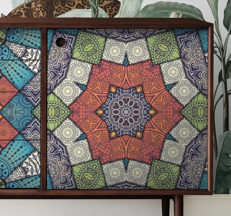 Levendige configuratie meubel sticker - TenStickers