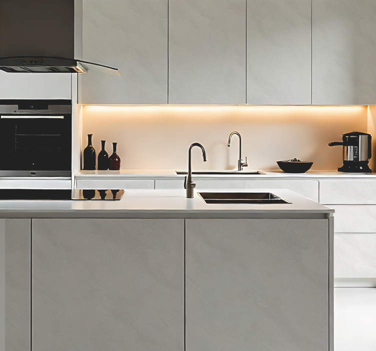 Licht steeneffect keuken muursticker - TenStickers