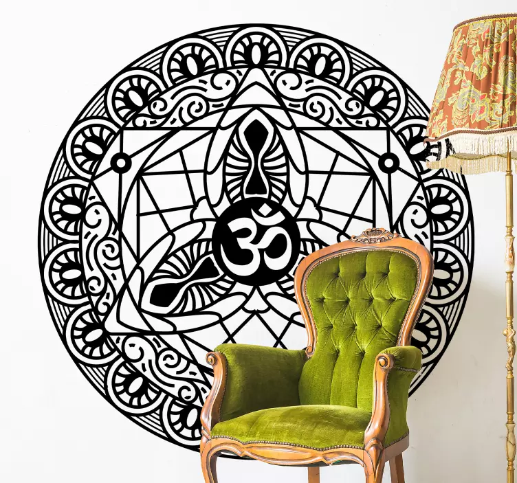 Locatie sticker gedetailleerde mandala kunst - TenStickers
