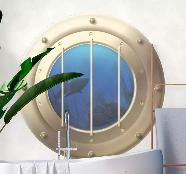 Locatie sticker onderwater kijkgat uitzicht - TenStickers