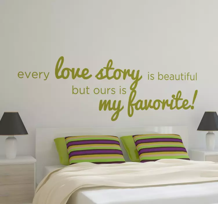 Love Story Muursticker - TenStickers