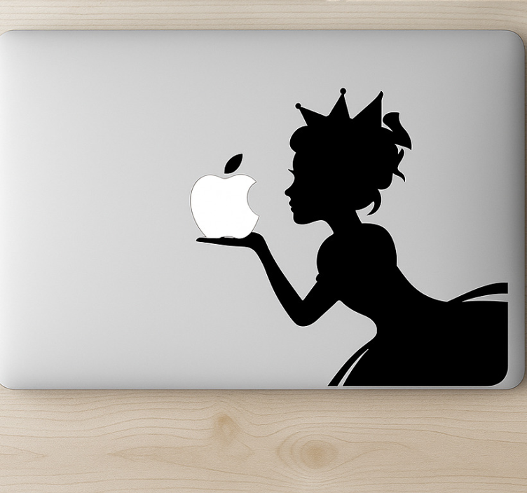 Macbook prinses laptop sticker - TenStickers