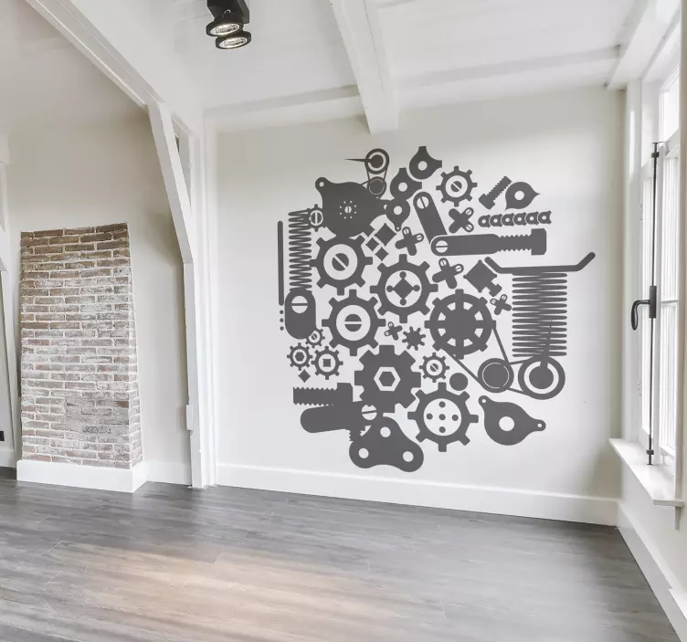 Machine muursticker - TenStickers