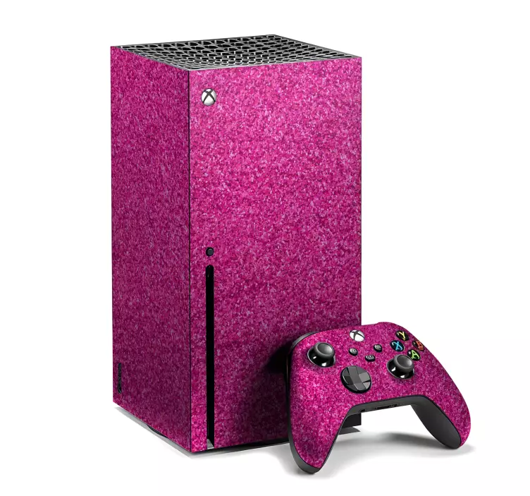 Magenta glitters Xbox sticker - TenStickers