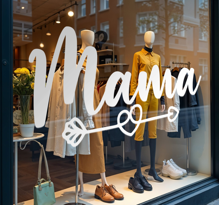 Mama liefde etalage sticker - TenStickers